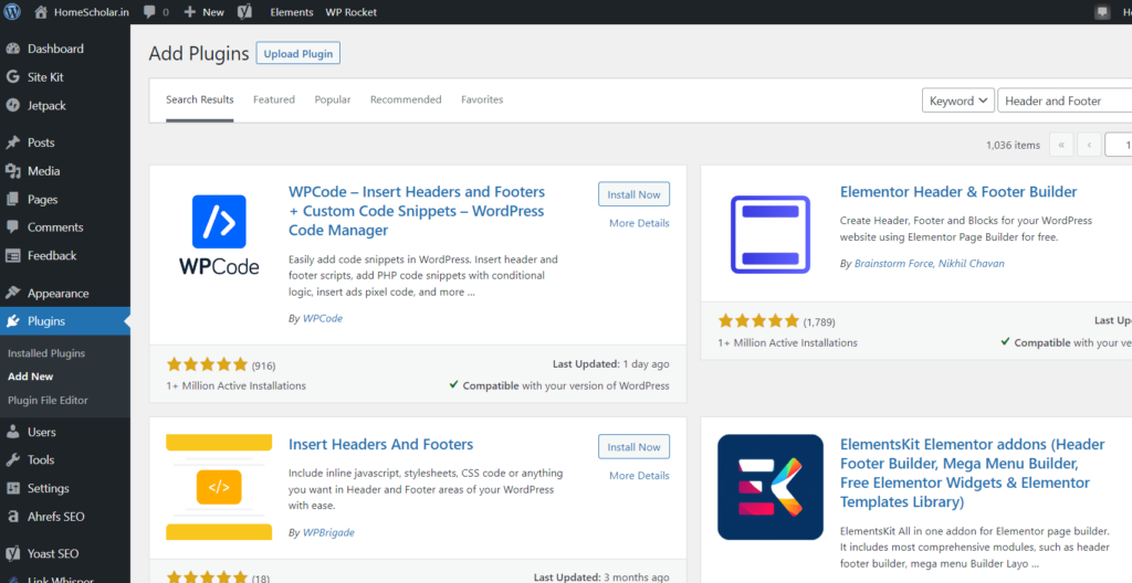 Header and Footer plugin for AdSense