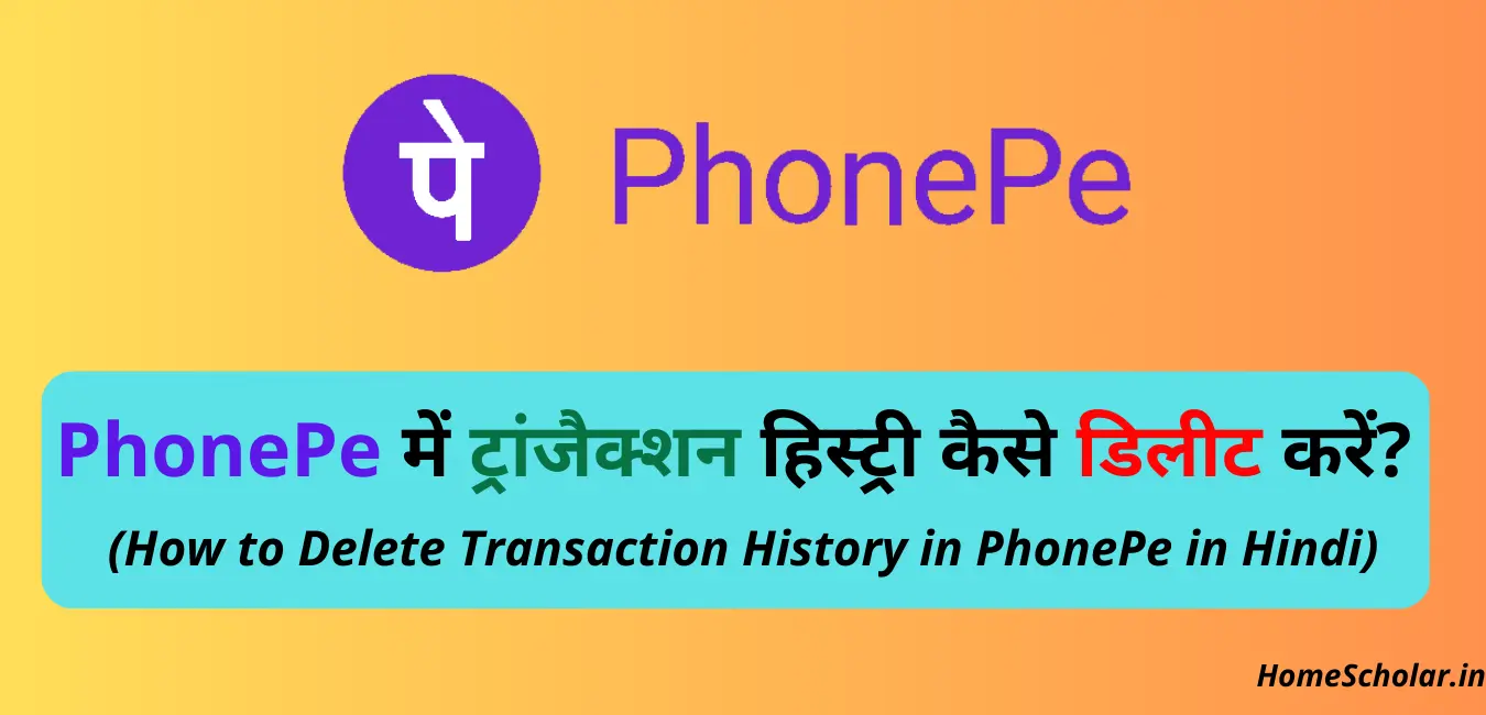 How to Delete Transaction History in PhonePe in Hindi