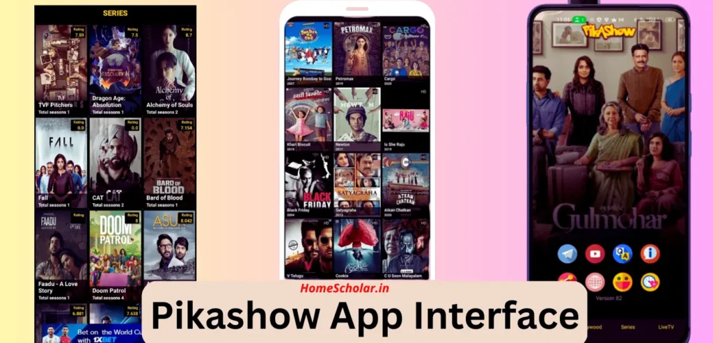 Pikashow App Interface Pikashow APK Download